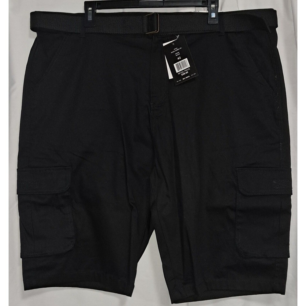 Blu Rock Men's Cargo‎ Shorts, Black, Size 42, 25 in long